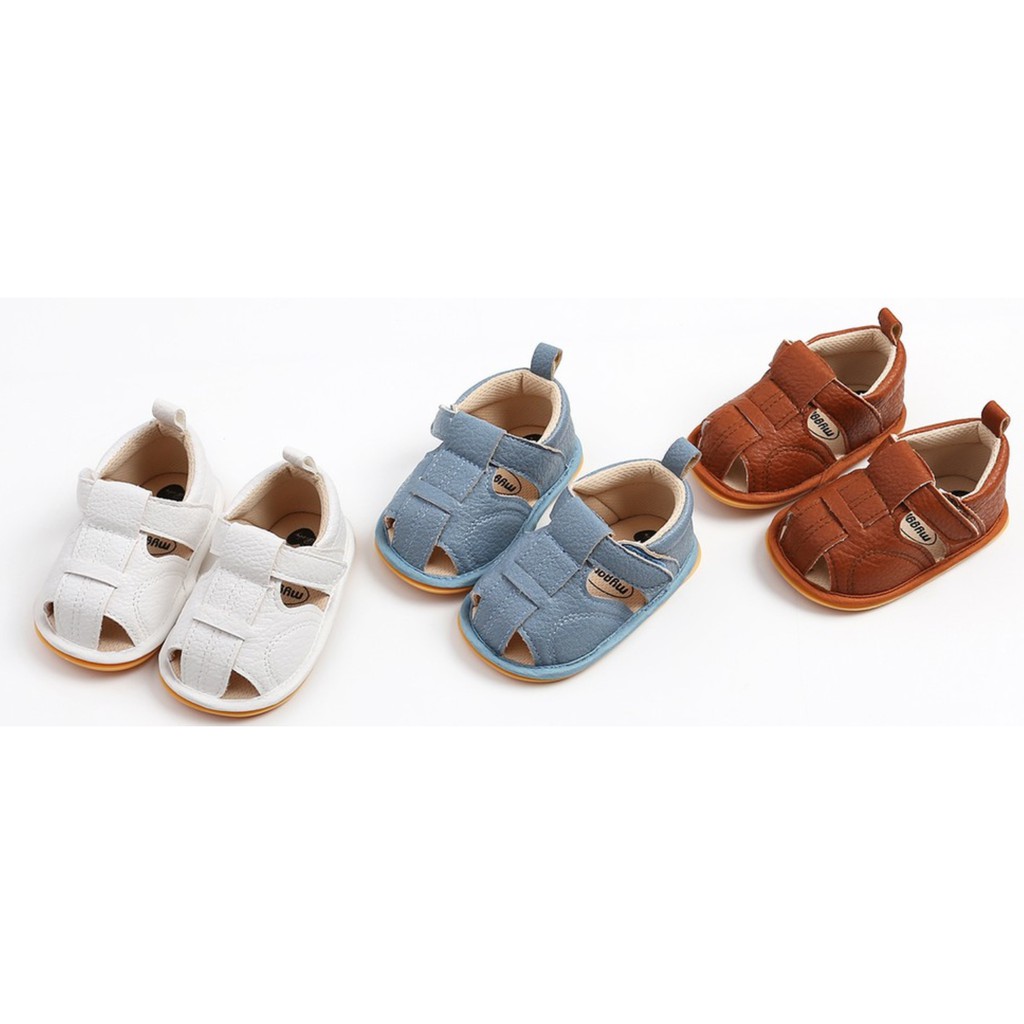 Giày sandal tập đi đế cao su chống trơn trượt chất da mềm cực chất cho bé