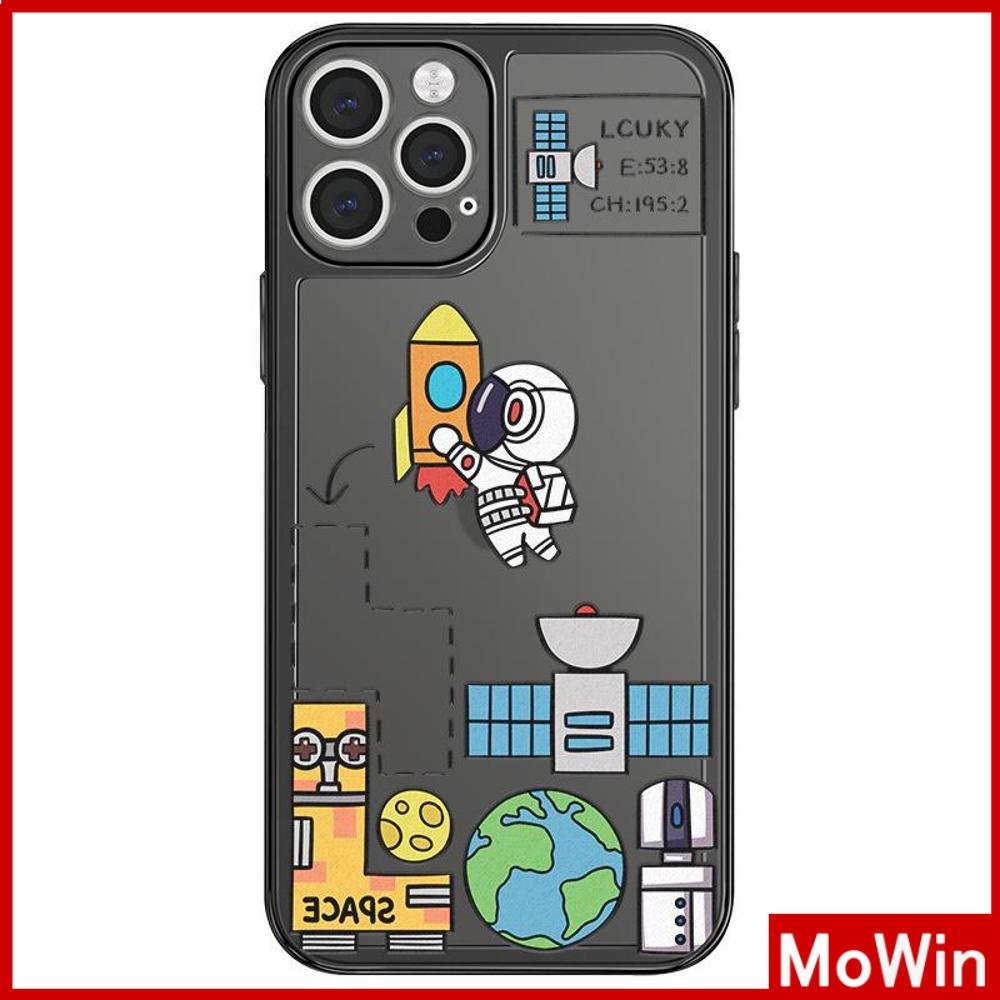 Ốp Điện Thoại Silicon Trong Suốt Viền Vuông In Hình Phi Hành Gia Cho iPhone 13 Pro Max iPhone 12 Pro Max iPhone 11 iPhone 7 Plus