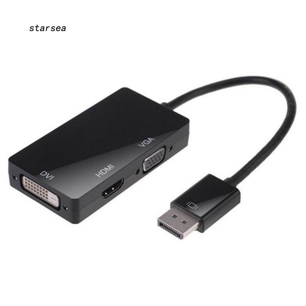 Dây cáp chuyển đổi cổng DP sang HDMI / DVI / VGA 3 trong 1 đa năng