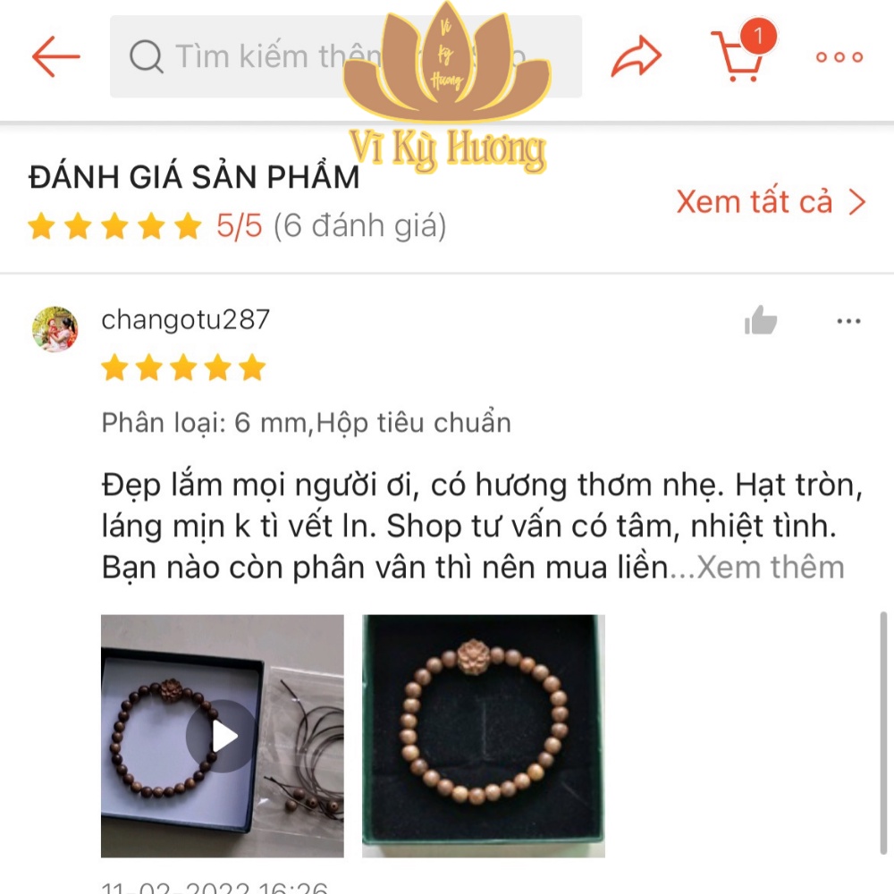 Vòng tay trầm hương sánh chìm mix hoa sen , vĩ kỳ hương, 100% hàng tự nhiên cam kết đổi trả nếu hàng kém chất lượng | BigBuy360 - bigbuy360.vn