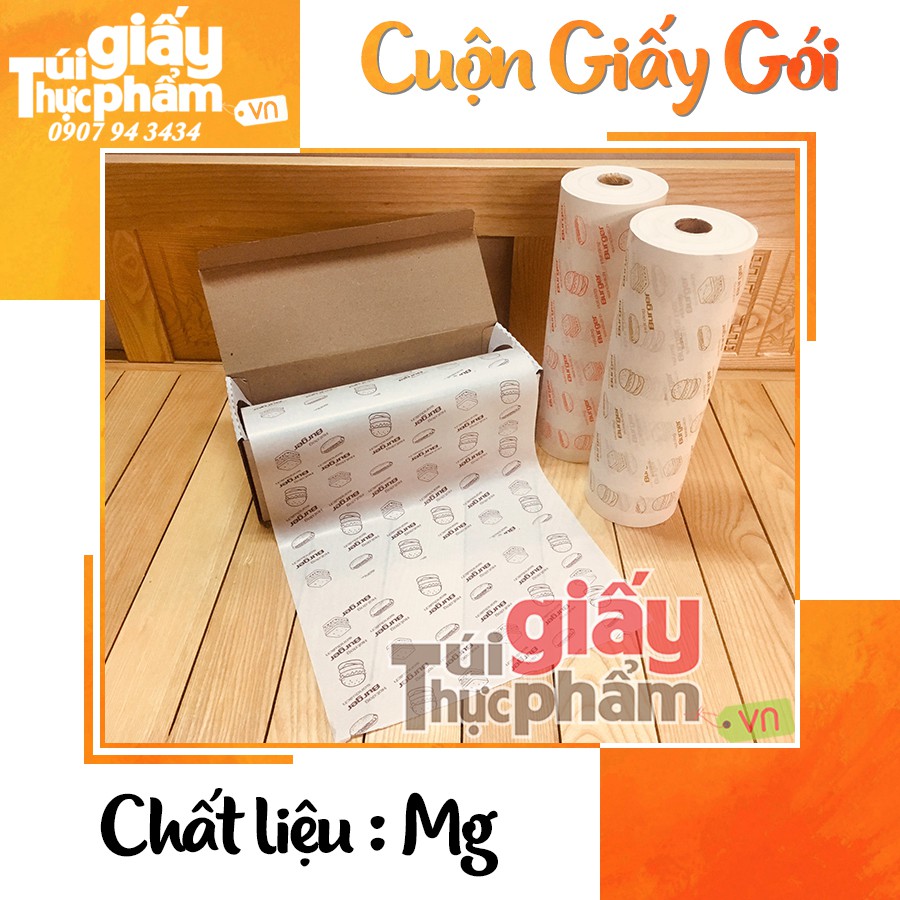 Cuộn Giấy Gói Thực Phẩm In Sẵn (40gsm)