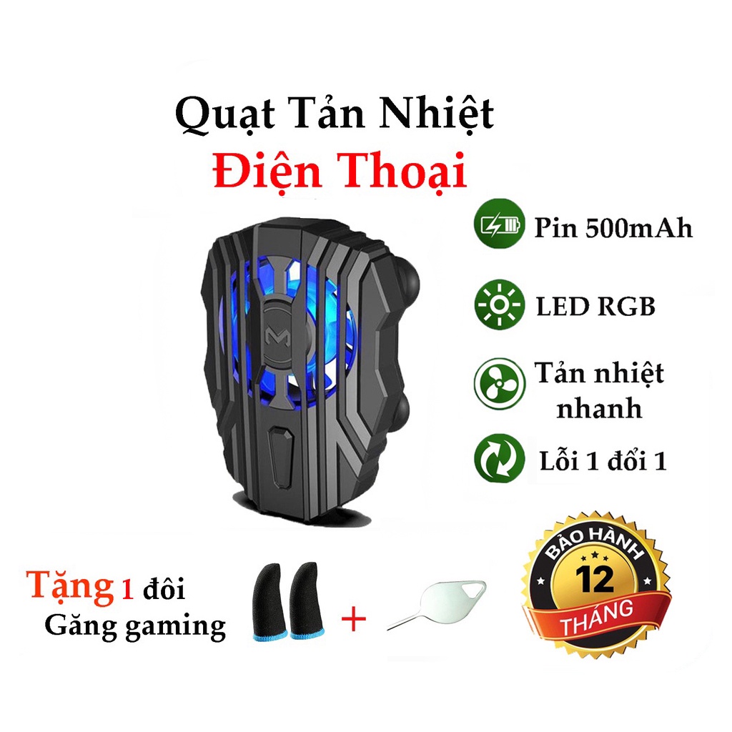 Quạt Tản Nhiệt Điện Thoại Gaming Sò Lạnh FL01 - Giảm Nhiệt Khi Chơi Game - LED RGB - Bảo Vệ Điện Thoại