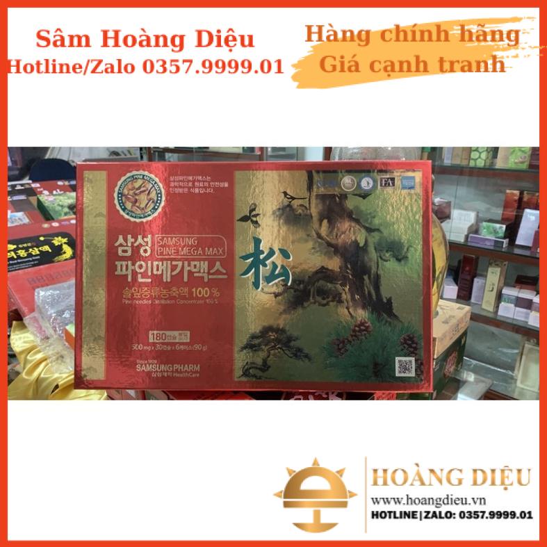 Sâm Hoàng Diệu - Tinh dầu thông đỏ Samsung Pharm 180 viên x 500mg