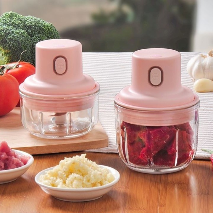 MÁY XAY ĐỒ ĂN MINI TIỆN LỢI CẦM TAY,Máy xay dùng pin sạc ,xay đồ ăn dặm cho bé