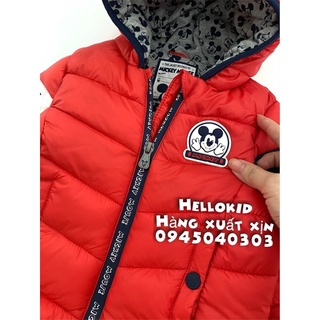 Áo phao mickey đỏ cam cho bé