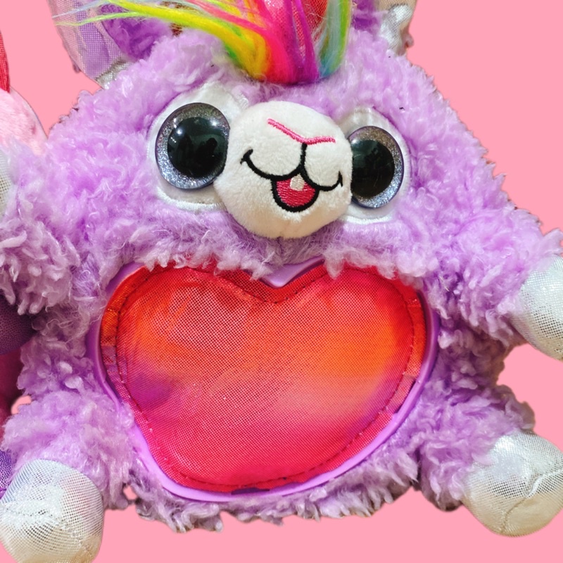 Gấu nhồi bông tròn trái tim mắt thuỷ tinh