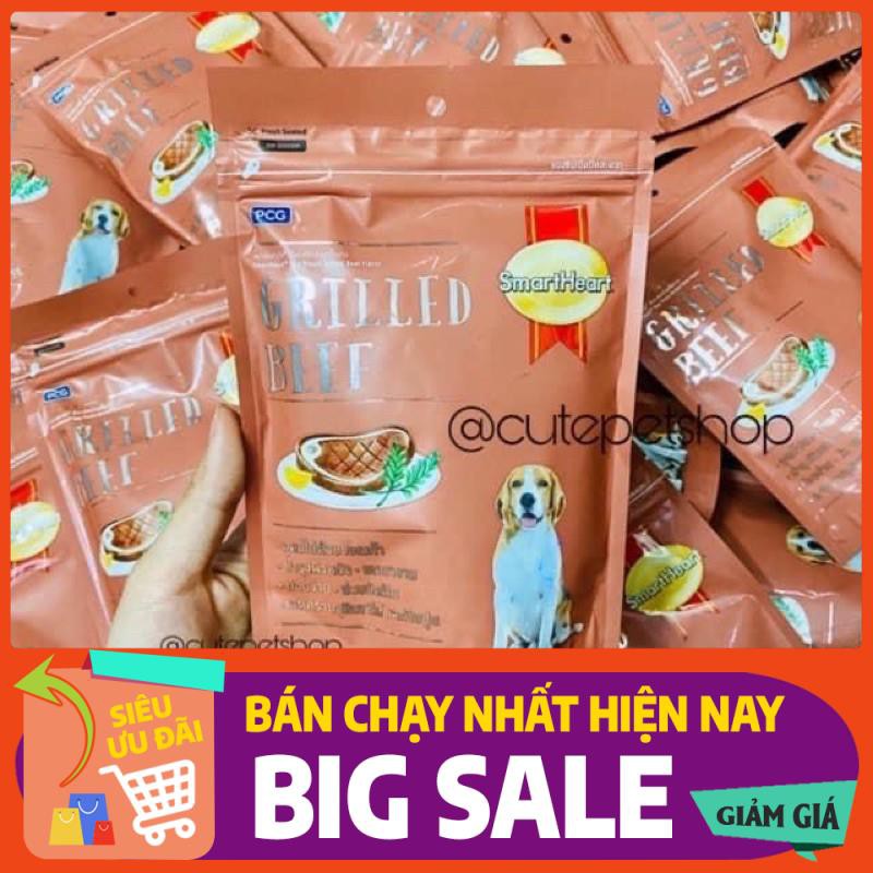 Bánh thưởng cho chó vị bò và gà nướng Smartheart Dog treat 100g