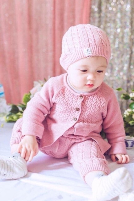 Bộ quần áo len Lullaby bé gái