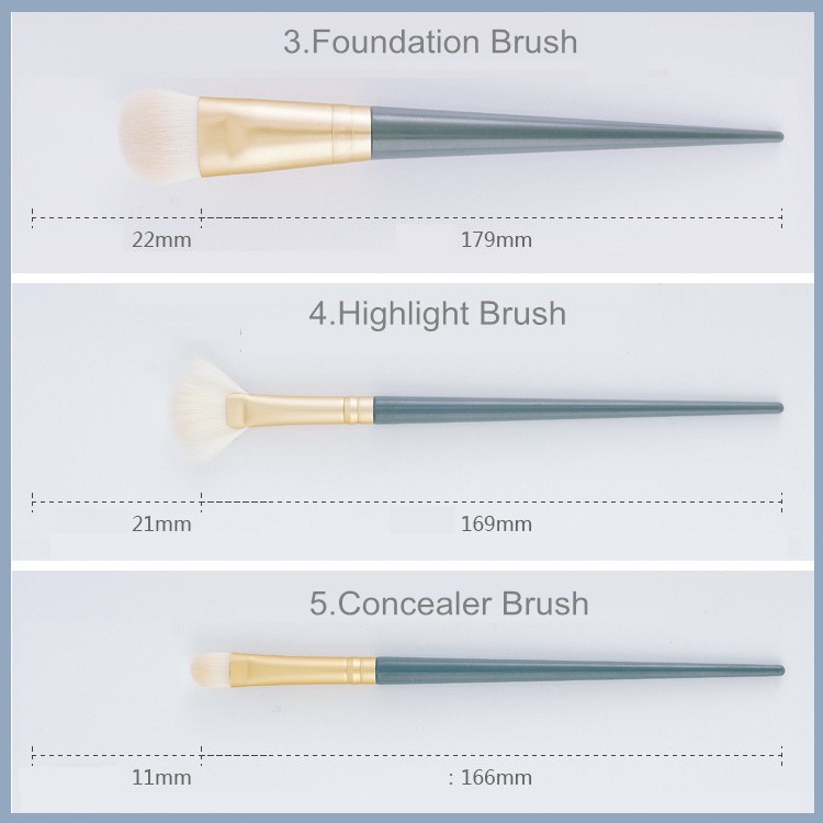 10pcs Beauty Makeup Brushes Set Brush For Foundation Powder Blusher Concealer Eyeshadow Cosmetic Blend Make Up Tools