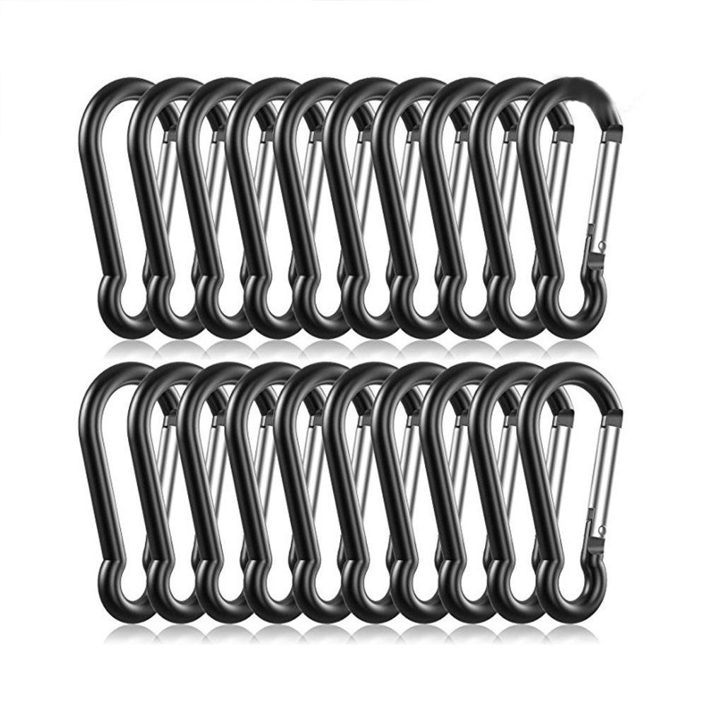 FAY Set 5 / 10 Móc Khóa Leo Núi Bằng Hợp Kim Nhôm Màu Đen