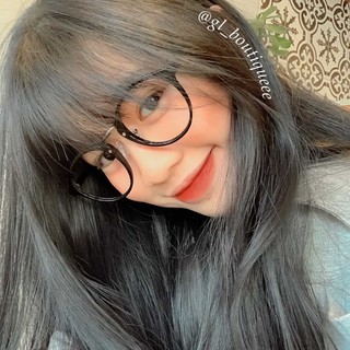 Kính mắt mèo tròn form trung all black