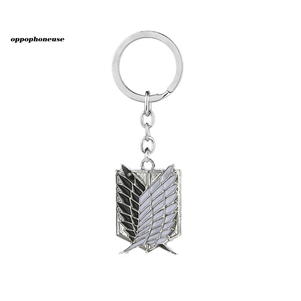 【OPHE】Attack On Titan Anime Keychain Giant Legion Flag Cosplay Jewelry Key Ring Gift