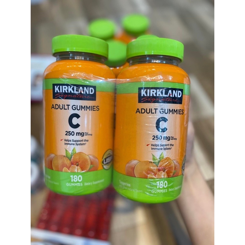 Kẹo Gum Vitamin C 250mg Kirkland Signature – Hỗ trợ hệ miễn dịch, tăng sức đề kháng (Hộp 180 viên)