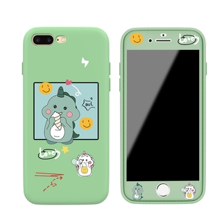 For Ốp lưng Apple Iphone 8 7 plus chống rơi điện thoại TPU Vỏ Cho Iphone 7 Plus 8 Plus Soft Touch Silicone Soft Case and Tempered Glass Film