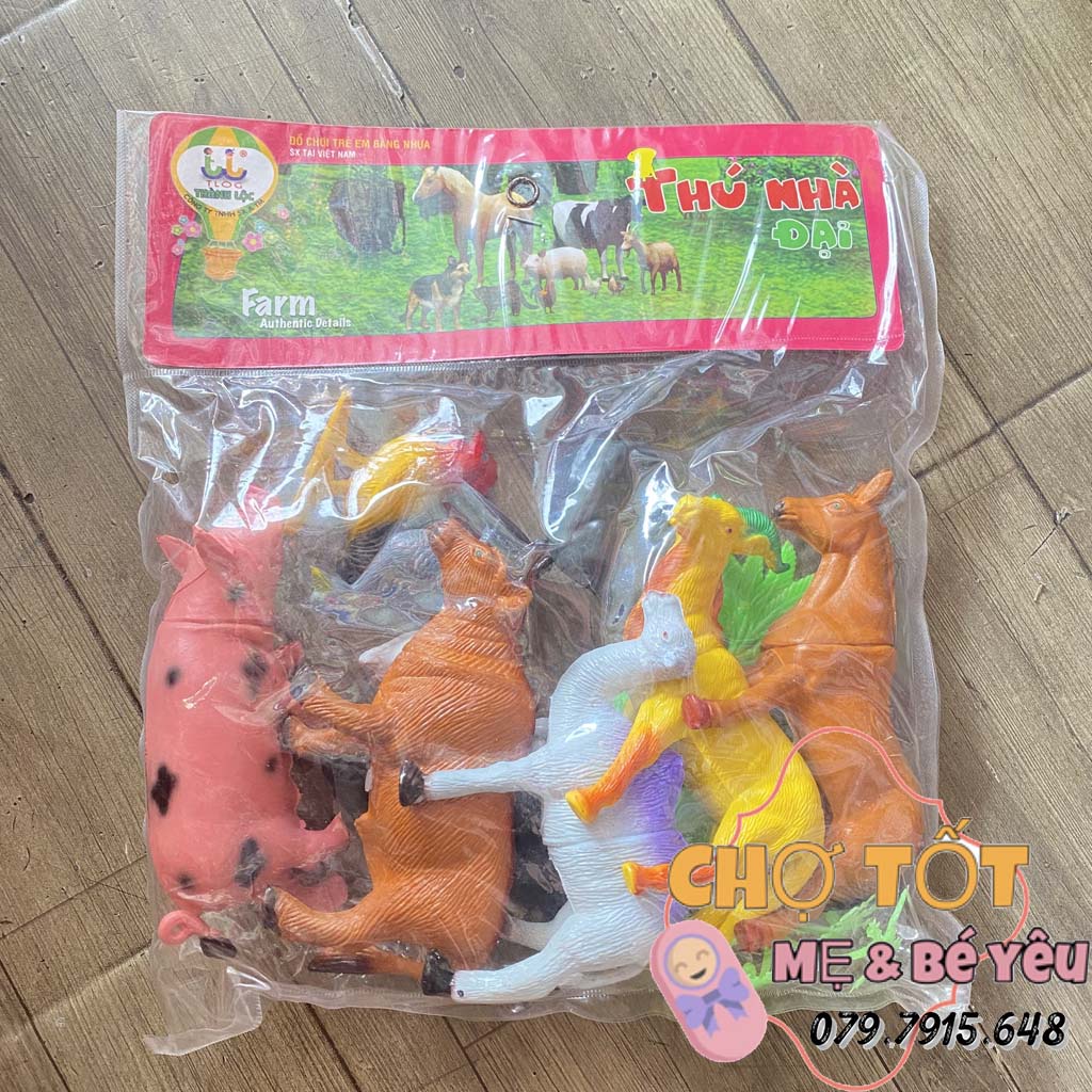 Bộ đồ chơi mô hình THÚ NHÀ CỠ ĐẠI THÀNH LỘC bằng nhựa (VIỆT NAM)