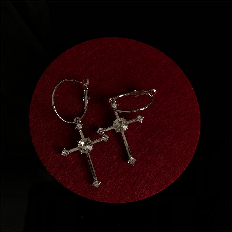 Cross Earring Korea Personality Temperament