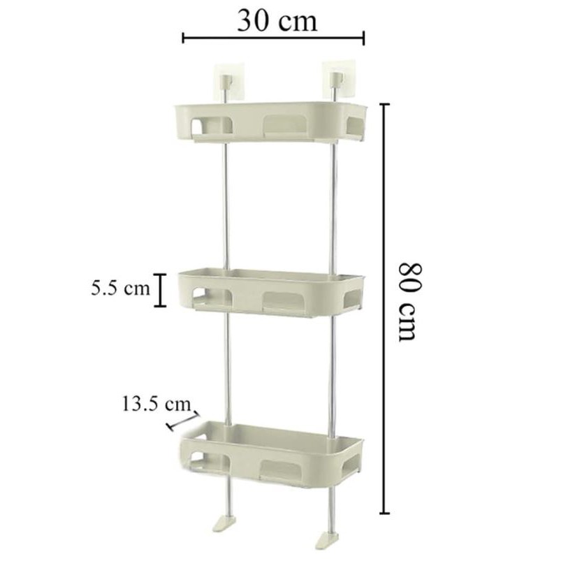 Kệ Toilet Đa Năng Dán Tường 3 Tầng Bee Tiện Lợi, Sắp Xếp Không Gian Nhà Tắm