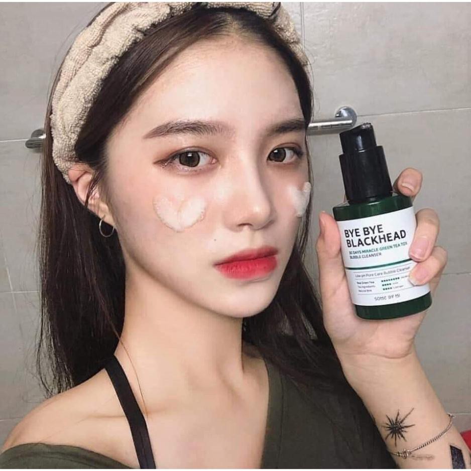 Sữa Rửa Mặt Sủi Bọt Loại Bỏ Mụn Đầu Đen Some By Mi Bye Bye Blackhead 30 Days Miracle Green Tea Tox Bubble Cleanser 120g | BigBuy360 - bigbuy360.vn