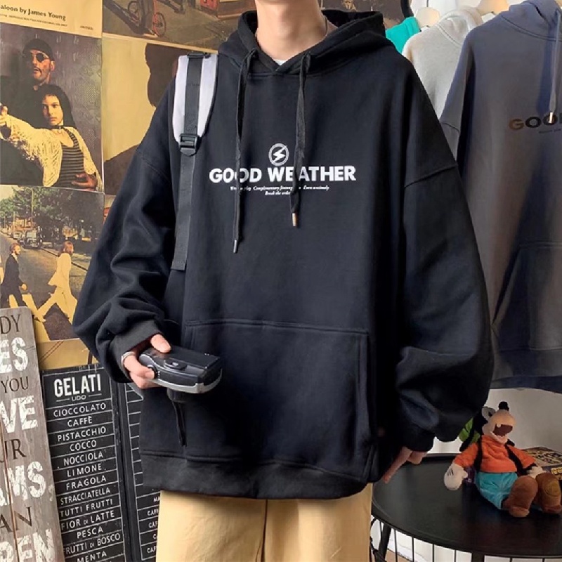 Áo hoodie Thể Thao Dáng Rộng In Chữ Phong Cách Hàn Quốc Thời Trang Mùa Đông Thoải Mái Cho Nam Và Nữ [M-5XL]