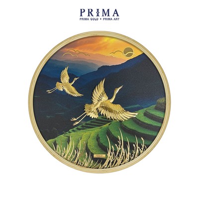 Tranh treo tường Mỹ Nghệ Phủ Vàng 24K PRIMA ART - Bộ sưu tập Hương Phù Sa - Thanh Bình - CGS-0860-02