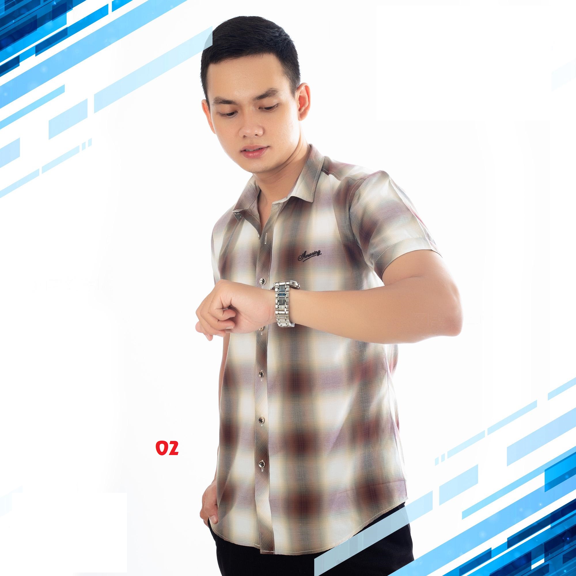 Áo sơ mi nam body CARO đăc sắc, Tay dài và tay ngắn, size đến 75kg - NH Shop | BigBuy360 - bigbuy360.vn