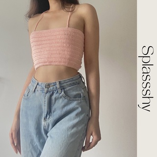 Áo croptop thắt dây Splassshy chất liệu mềm nhẹ The Basic Tube