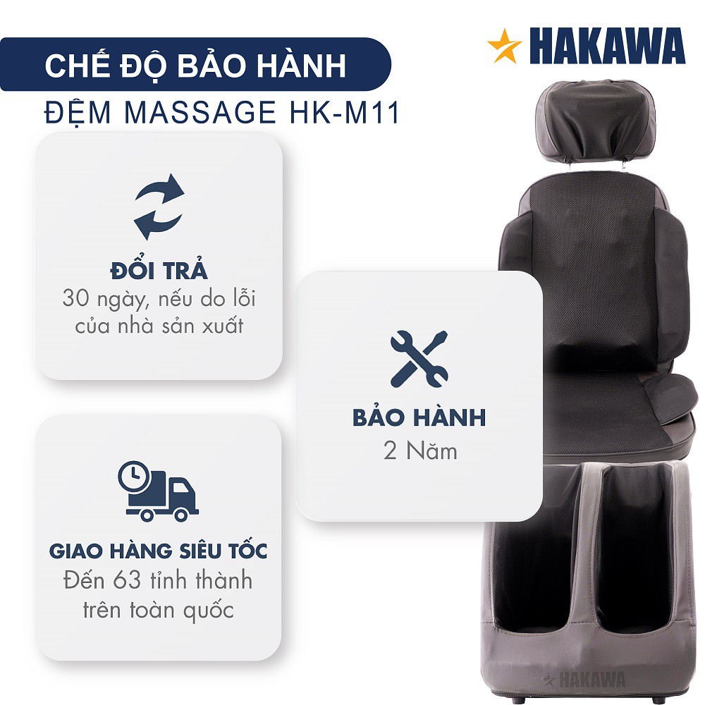 Đệm massage cao cấp HAKAWA HK-M11 - Sản phẩm chính hãng - Bảo hành 2 năm