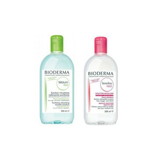 Nước Tẩy Trang Bioderma H2O 500ml Créaline Hồng, Sébium Xanh [BẢN NỘI ĐỊA PHÁP]