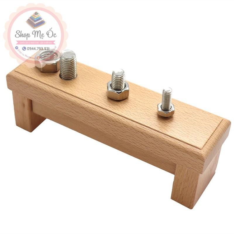 Giáo cụ Montessori - Bộ Lắp Ghép Ốc Vít Cho Bé 3 4 5 Tuổi