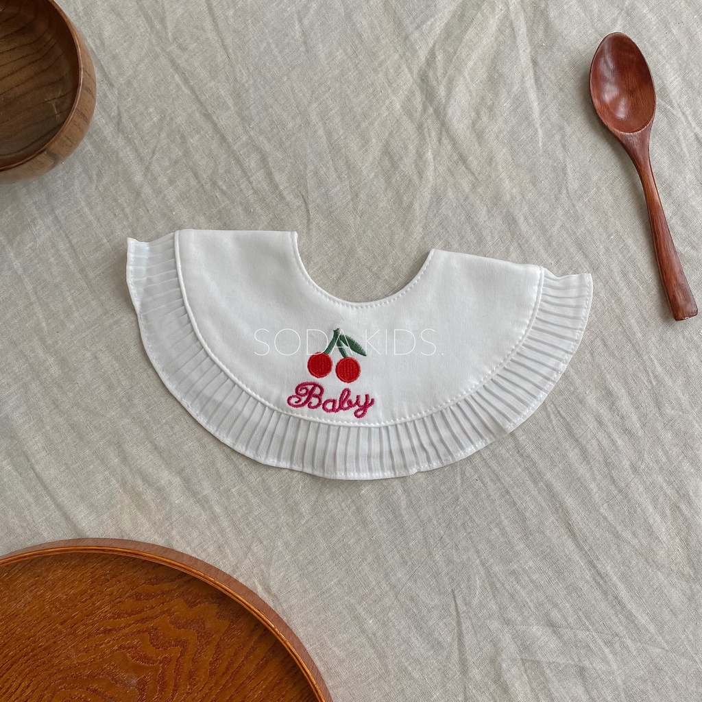 ( ẢNH THẬT ) yếm họa tiết cherry ( 3 mẫu )