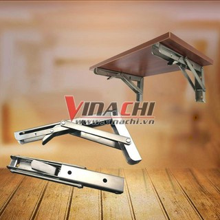 Giá đỡ bản Lề Gập Inox ( bộ 2 chiếc ) - Bản Lề Gập, Eke Gập Đỡ Kệ Treo Tường, Giá Đỡ Mặt Bàn Bằng Inox Siêu Bền