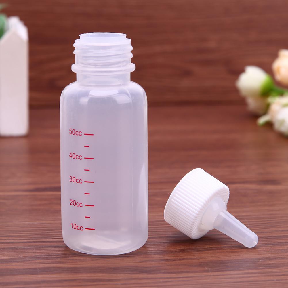 Bình sữa 50ml bằng silicon trong suốt dành cho thú cưng