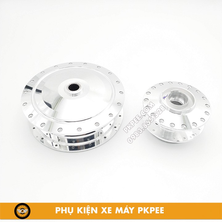 Combo Đùm Trước Sau Mạ Crom Gắn Luvias, Nouvo, Mio Cốt Lớn