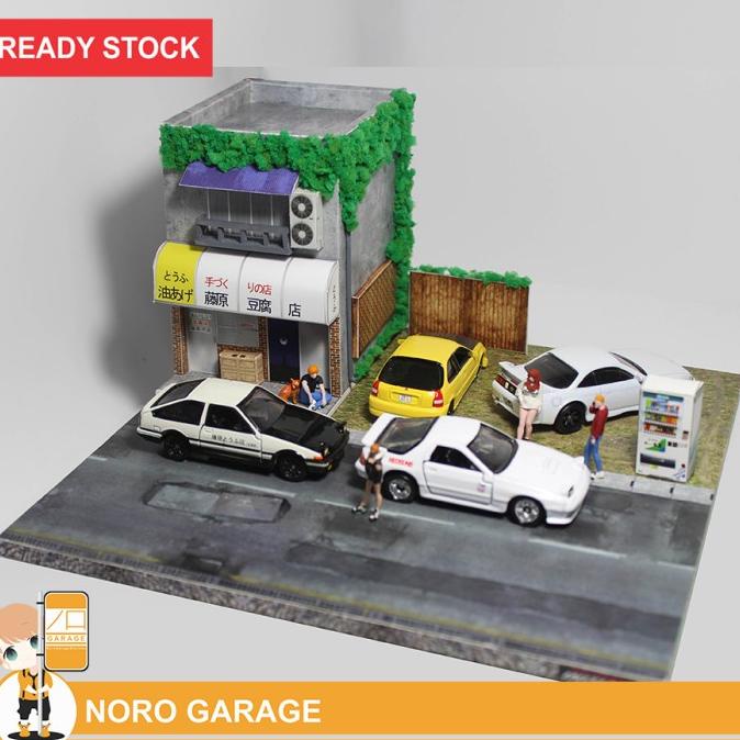 Cửa Hàng Đậu Nành Diorama-D Fujiwara Takumi. Tỉ Lệ 1:64 Độc Đáo Sáng Tạo