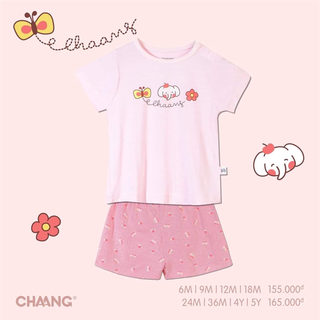XẢ KHO Bộ cộc tay CHAANG cho bé 6-24m