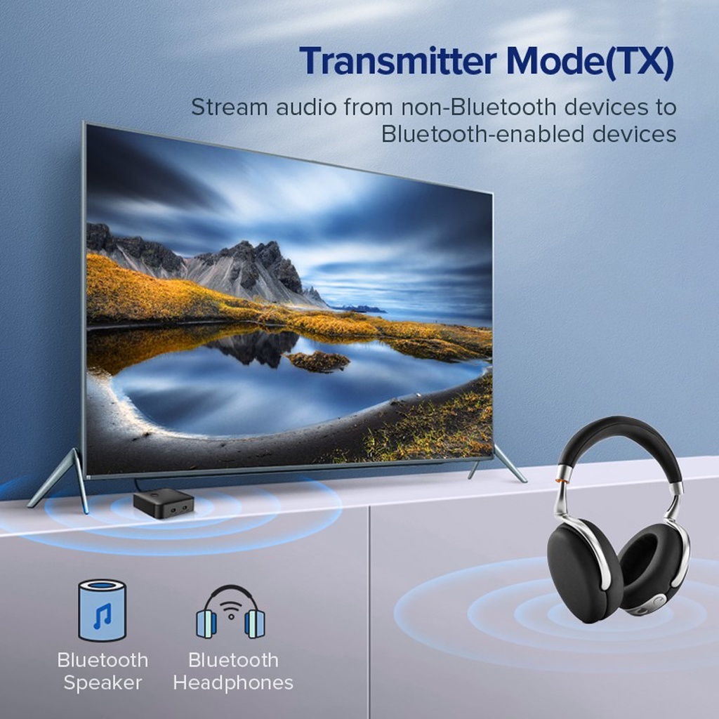 [Mã ELHACE giảm 4% đơn 300K] Bộ Thu Phát Âm Thanh Bluetooth 5.0 Hỗ Trợ APTX Chính Hãng Ugreen 70158 Cao Cấp