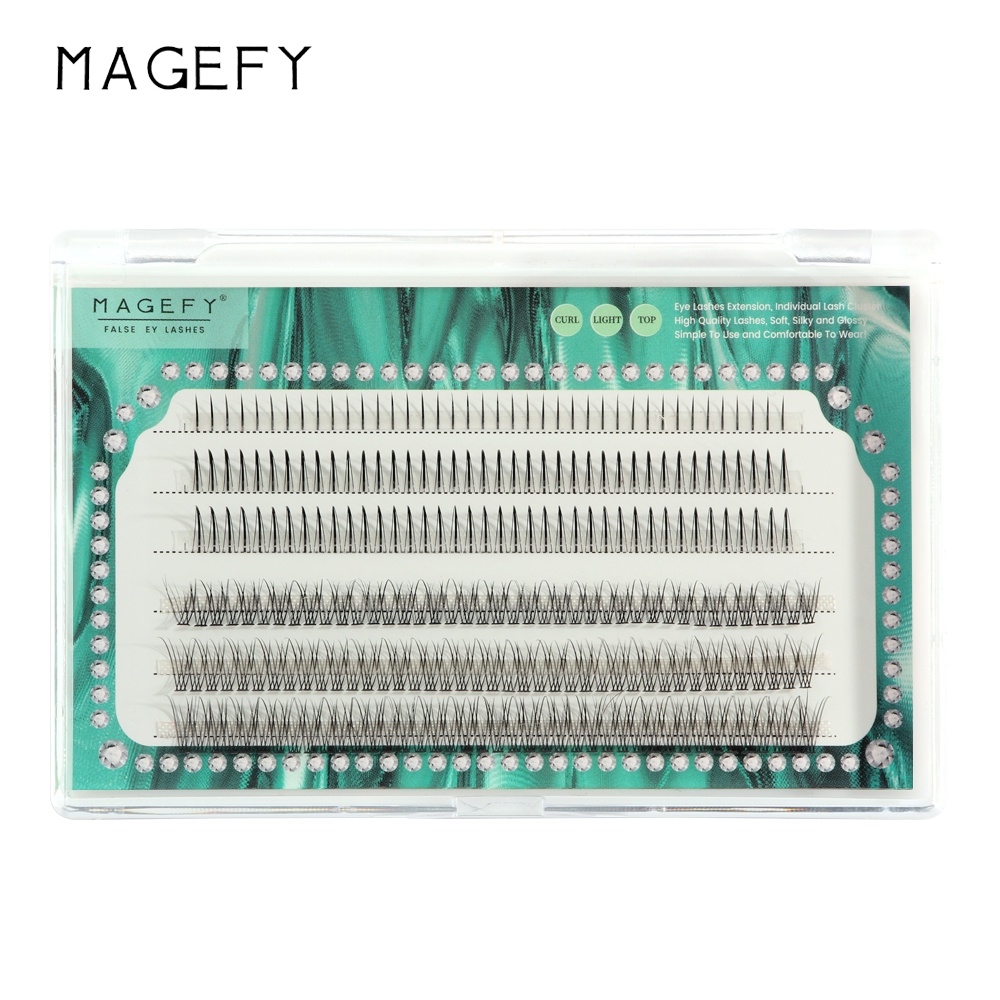 Lông mi giả MAGEFY hỗn hợp 6 hàng nhiều kích cỡ 7-10-11-9-11mm gồm cả trên và dưới