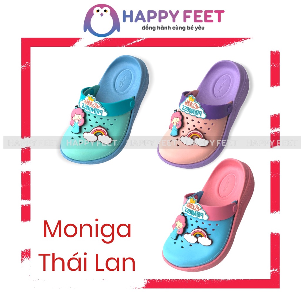 Sục trẻ em chính hãng Monobo Thái Lan siêu êm chống trơn trượt cho bé gái 4-10 tuổi- Happy Feet DN01prin