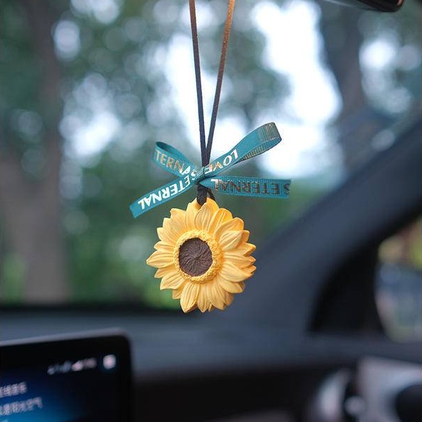 Nước Hoa Ô Tô Treo Gương Hậu Hình Hoa Hướng Dương Xinh Xắn