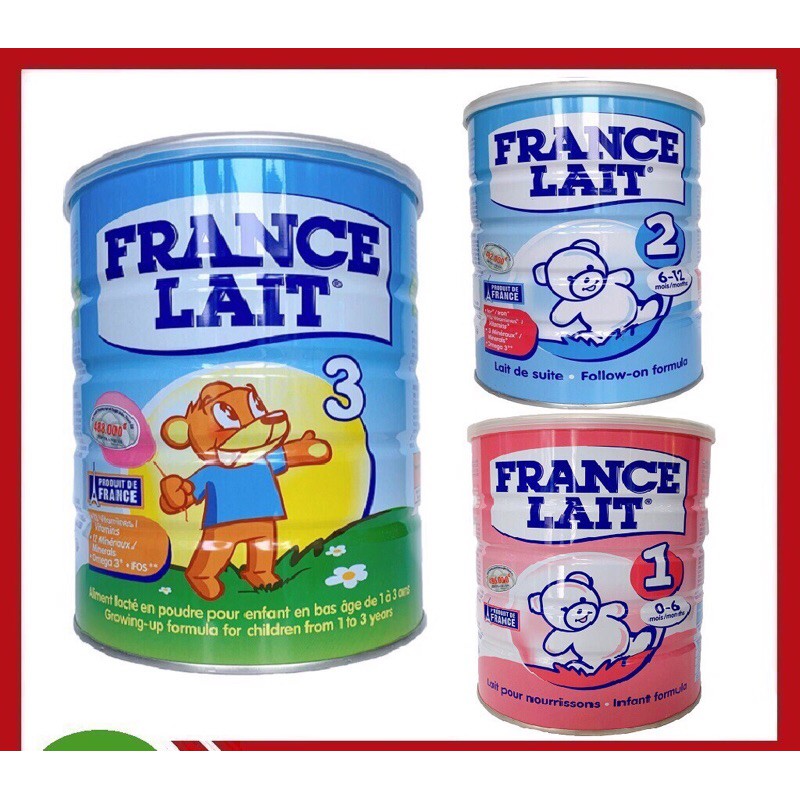 SỮA FRANCE LAIT 900g đủ số 1,2,3 ( DATE 2022)