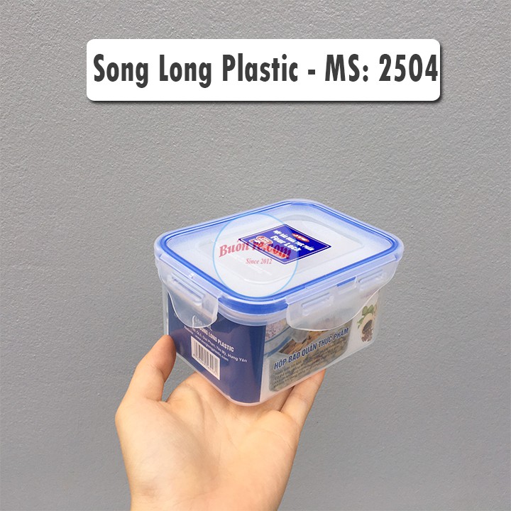 Bộ 4 hộp đựng thực phẩm Four Lock NHỰA SONG LONG có khóa cài (MS: 2503, 2504, 2505, 2506) – Buôn Rẻ