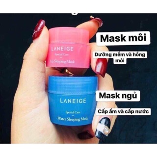 Mask ngủ + mask môi laneige