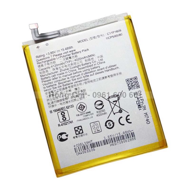 Pin điện thoại Asus Zen 4 max-ZC520KL xịn bảo hàng 3 tháng