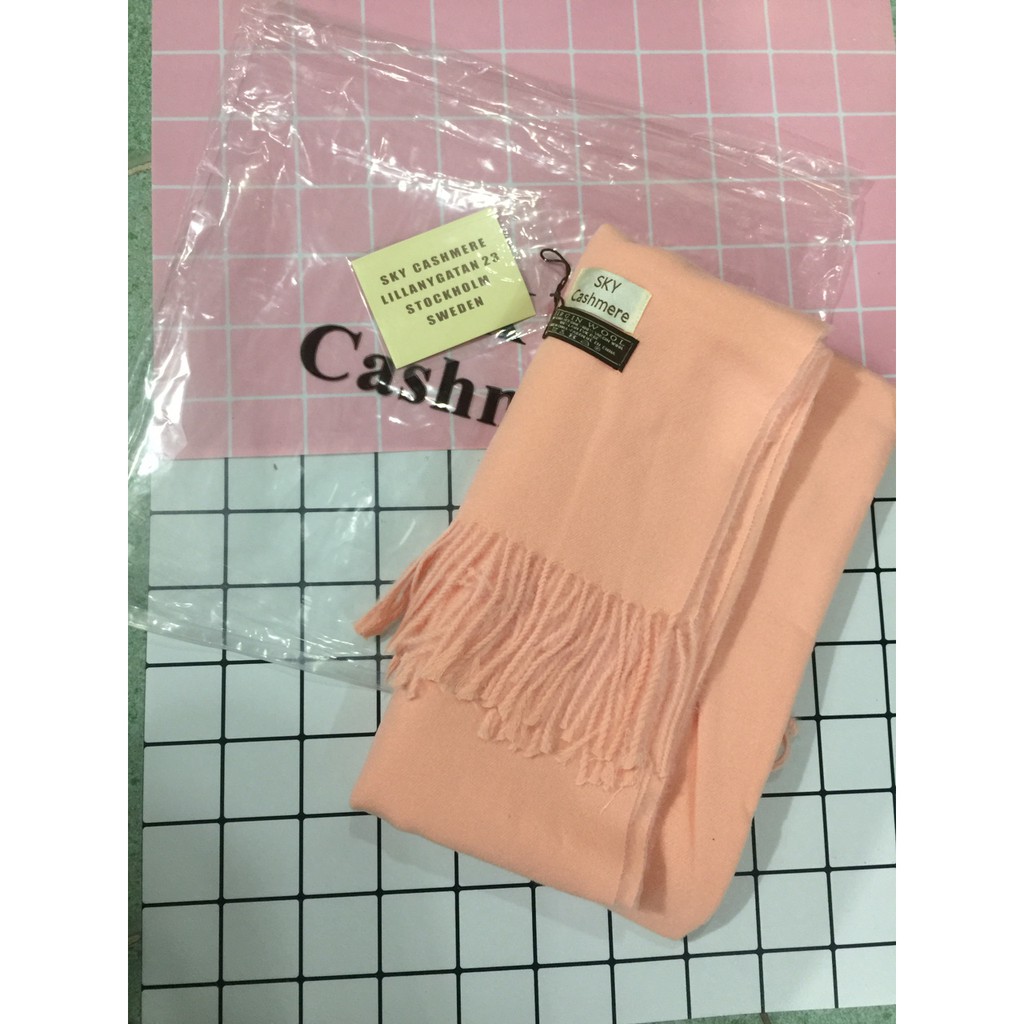 Khăn sky cashmere chất đẹp 250g nguyên tag (hết màu be, đen) Khăn Len Lông Cừu