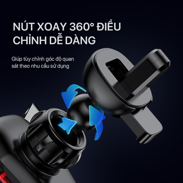 [Hàng Mới Về] ACOME ACH02 Giá Đỡ Điện Thoại Ô Tô hợp kim nhôm cao cấp nút xoay 360 độ dễ dàng điều chỉnh