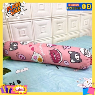 Vỏ Gối Ôm 35x100cm vải cotton poly[mẫu heo hồng nhí nhố]