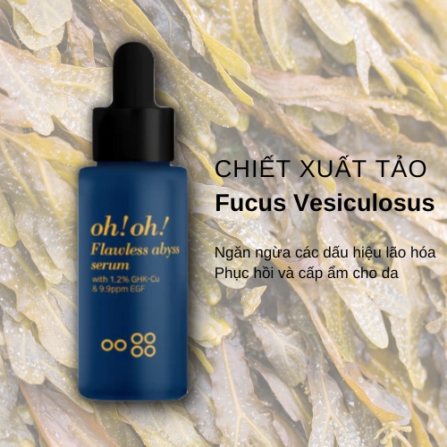 Tinh Chất Giảm Sẹo Lõm oh!oh! Flawless Abyss Serum (with 1.2% GHK-Cu &amp; 9.9ppm EGF) (20ml) | Chính hãng