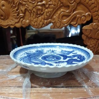 Đĩa trái cây sứ bát tràng cao 5cm