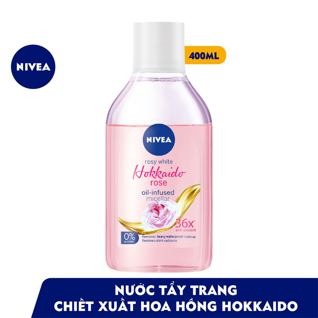 Nước Tẩy Trang Nivea Hoa Hồng sạch sâu căng mịn (400ml)