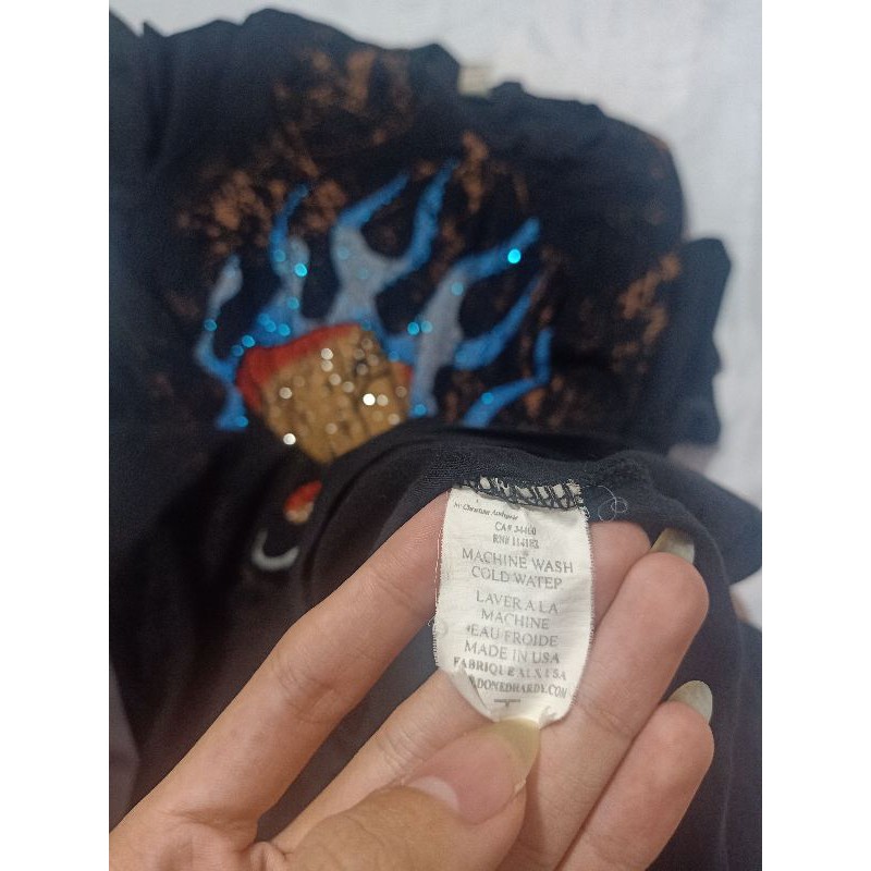 Áo thun Ed hardy real authentic chính hãng áo phông nam nữ đầu lâu sọ skull lửa